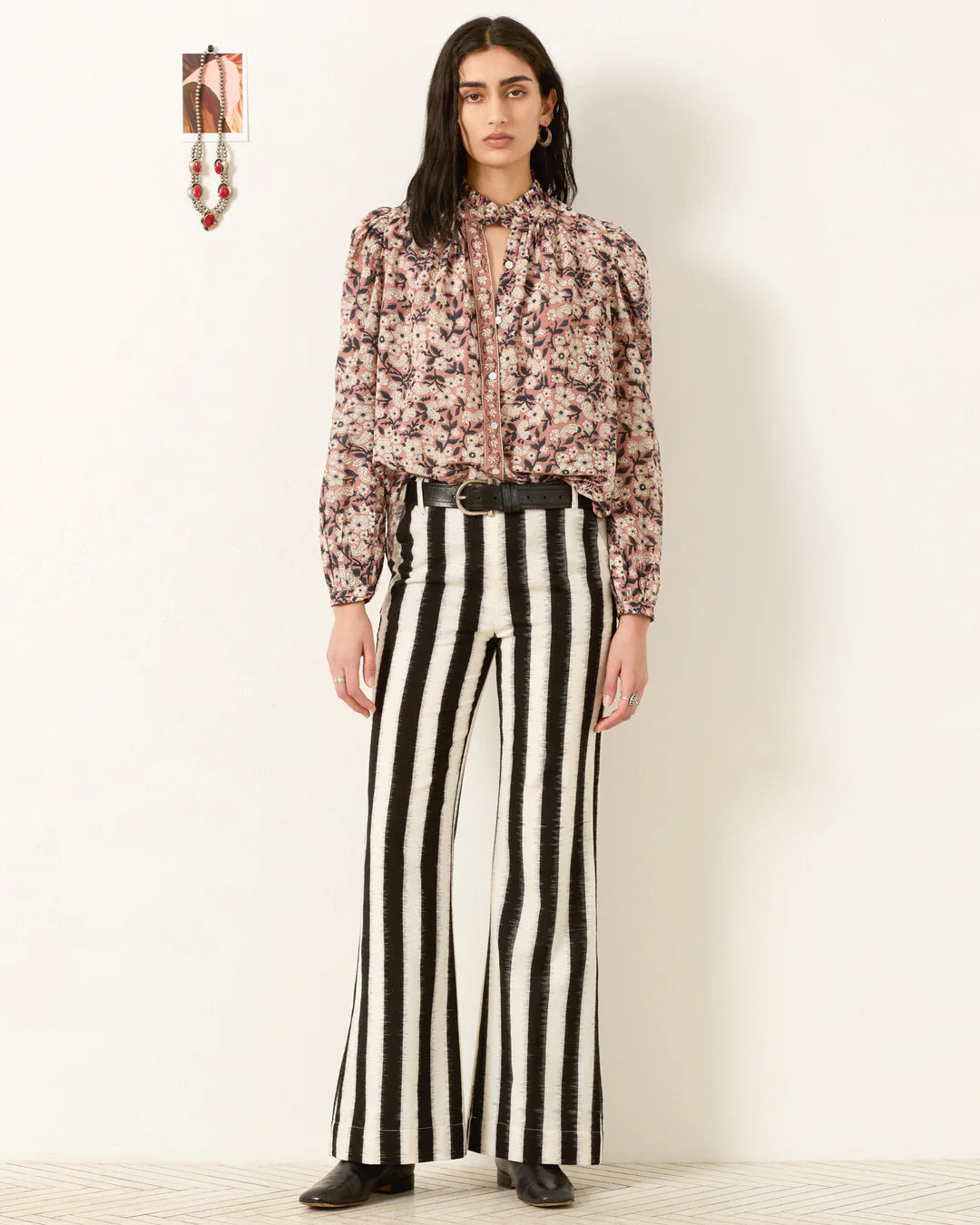 Alix of Bohemia Annabel Sepia Floral Shirt