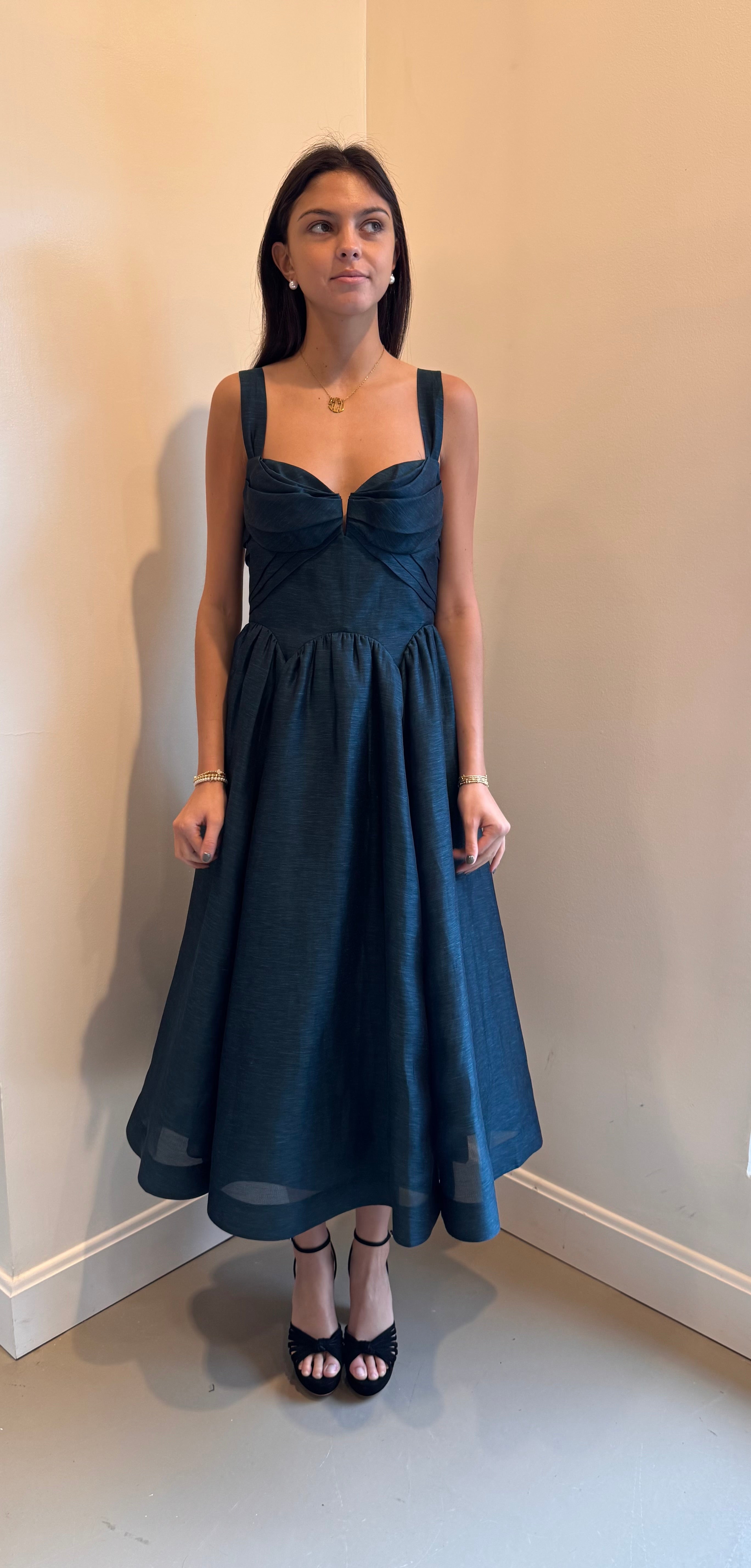 Zimmermann Rebellion Drape Midi Dress