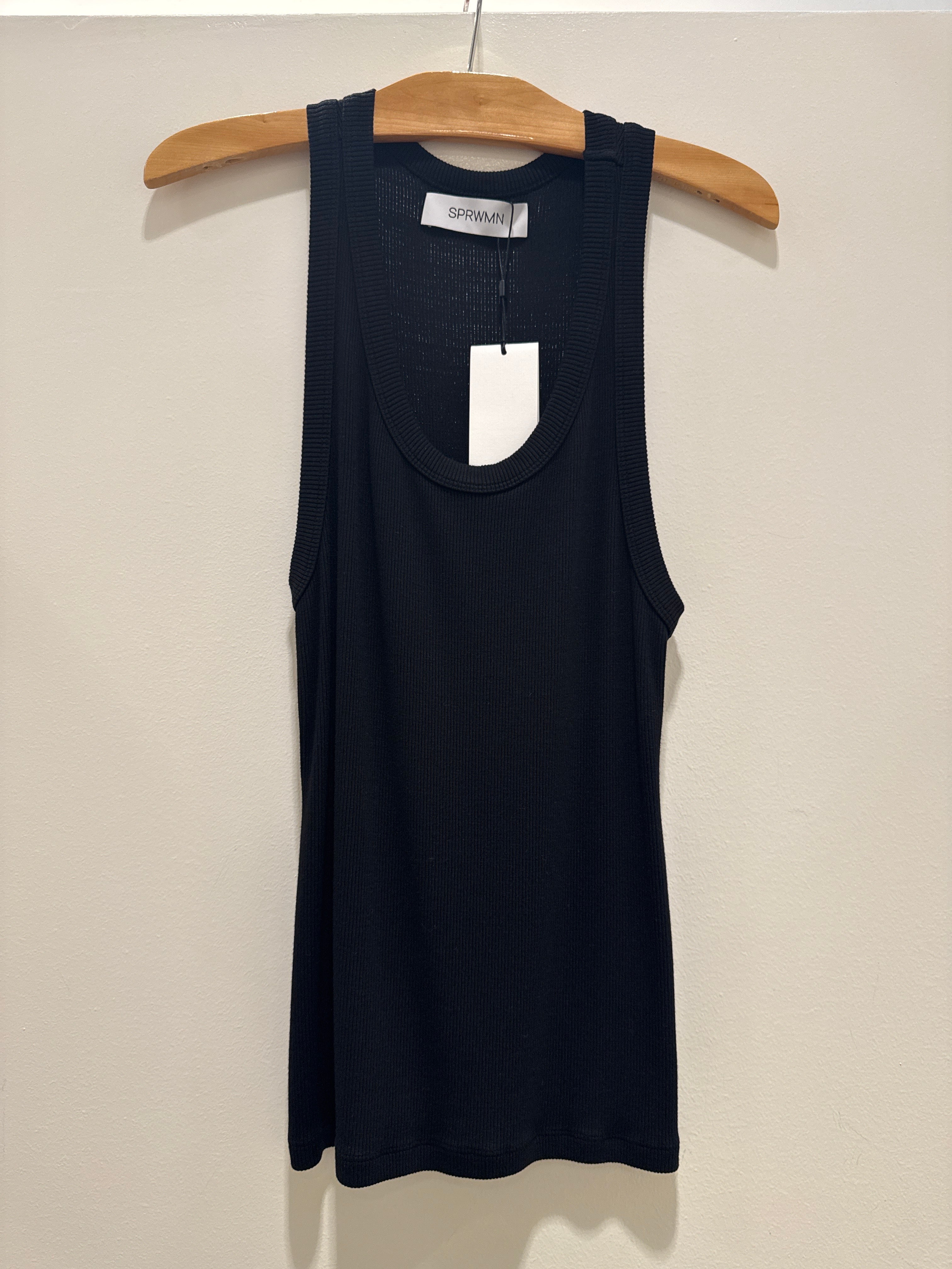 SPRWMN Rib Fitted Scooped Tee