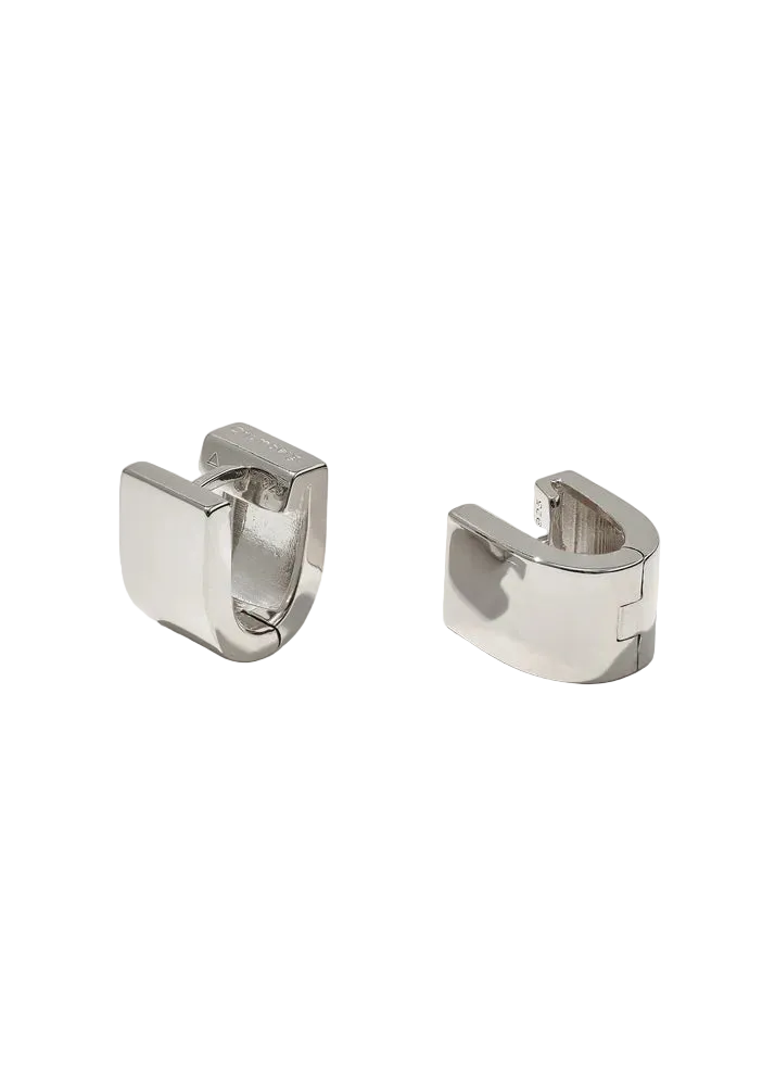 Otiumberg Chunky Square Earring Silver