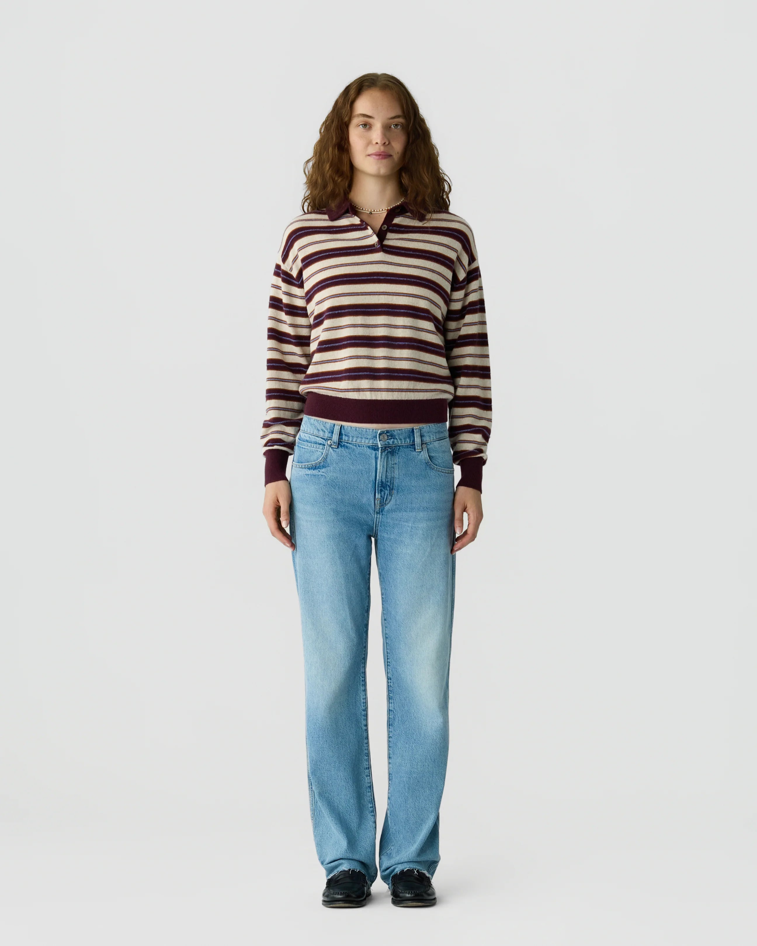 Guest In Residence Collegiate Stripe Polo
