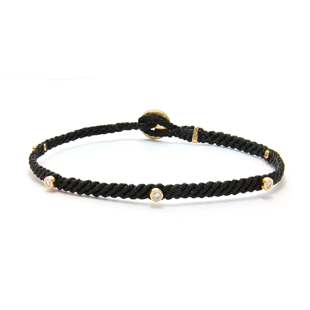 Scosha Diamond Studded Macrame Bracelet