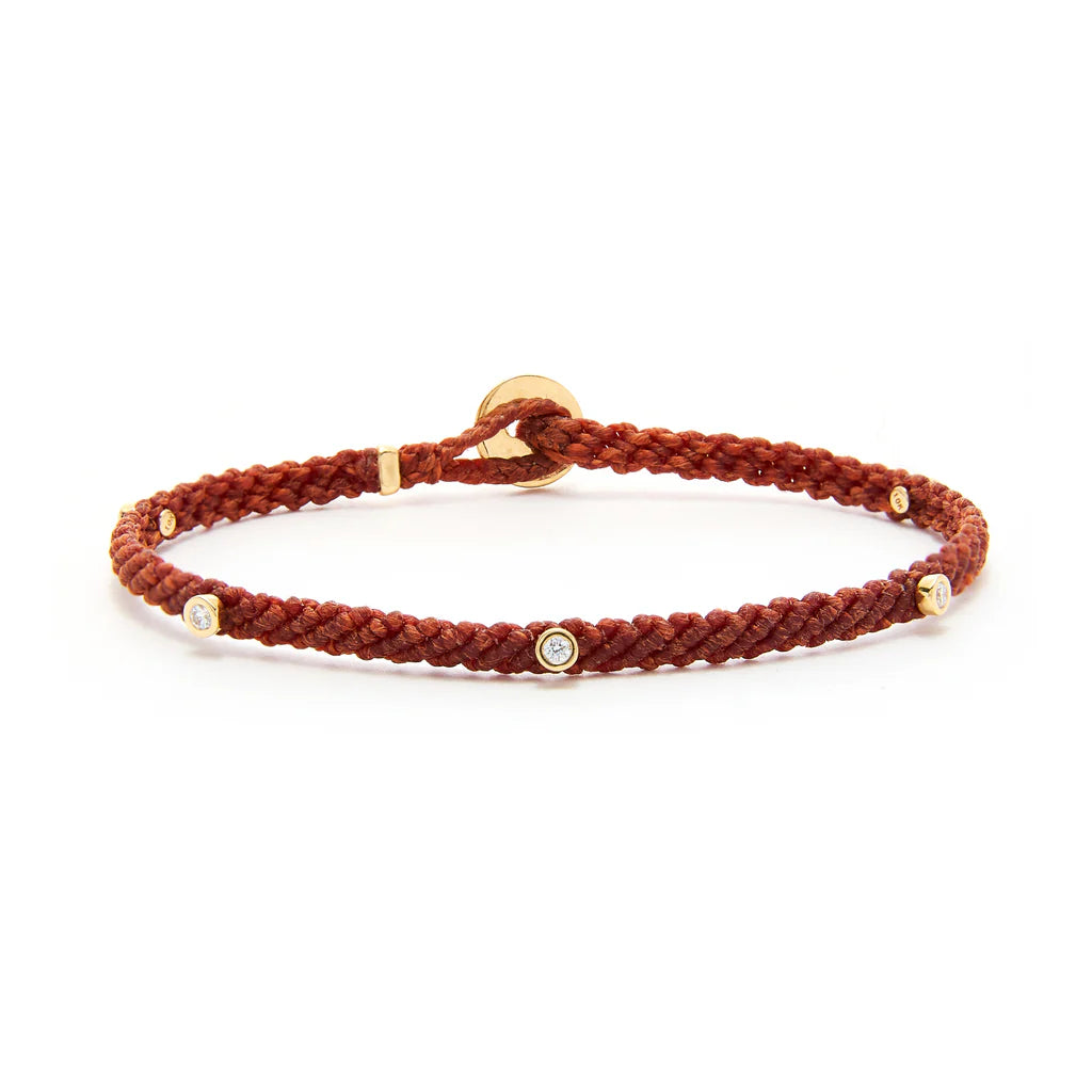 Scosha Diamond Studded Macrame Bracelet