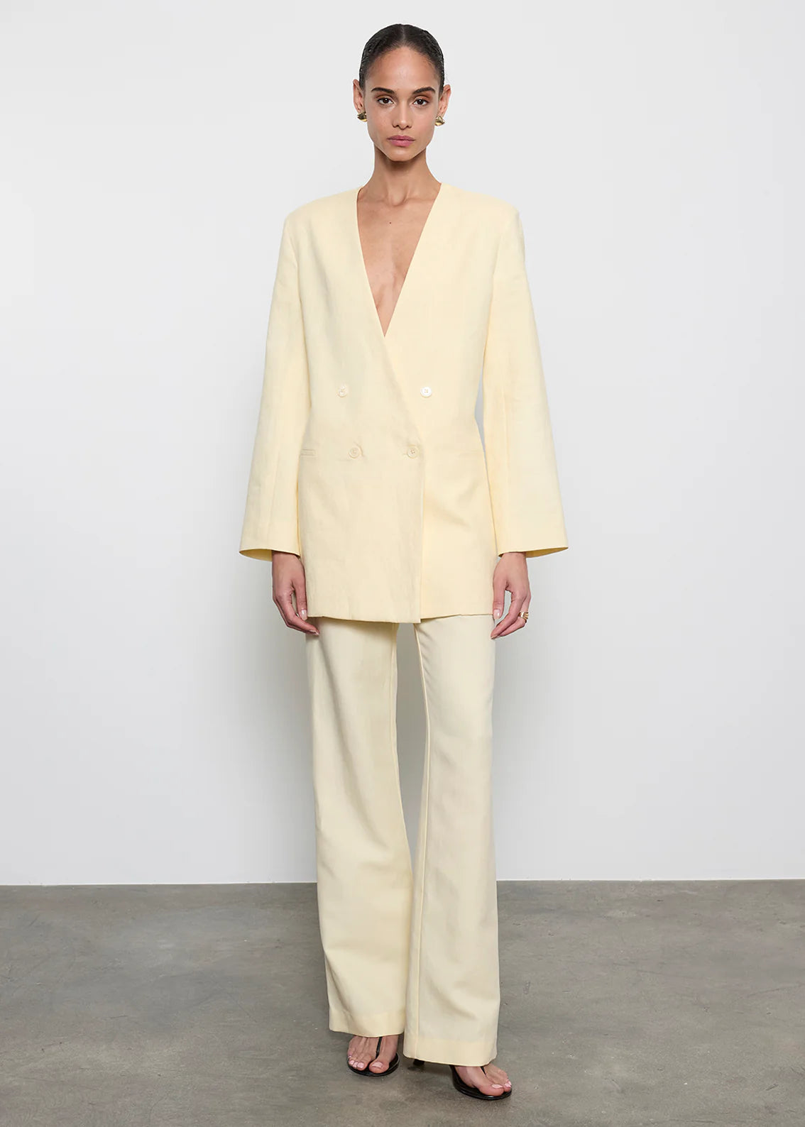 Enza Costa Linen Double Breasted Jacket