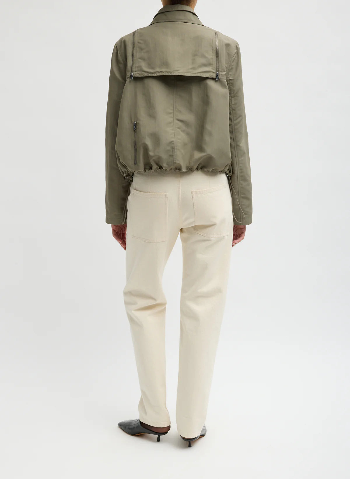 Tibi Techy Twill Trapeze Anorak Bomber