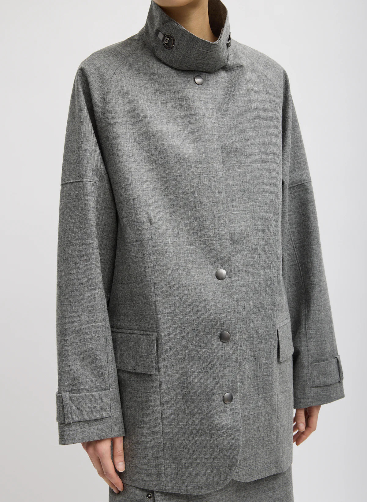 Tibi Techy Bonded Wool Olivier Blazer