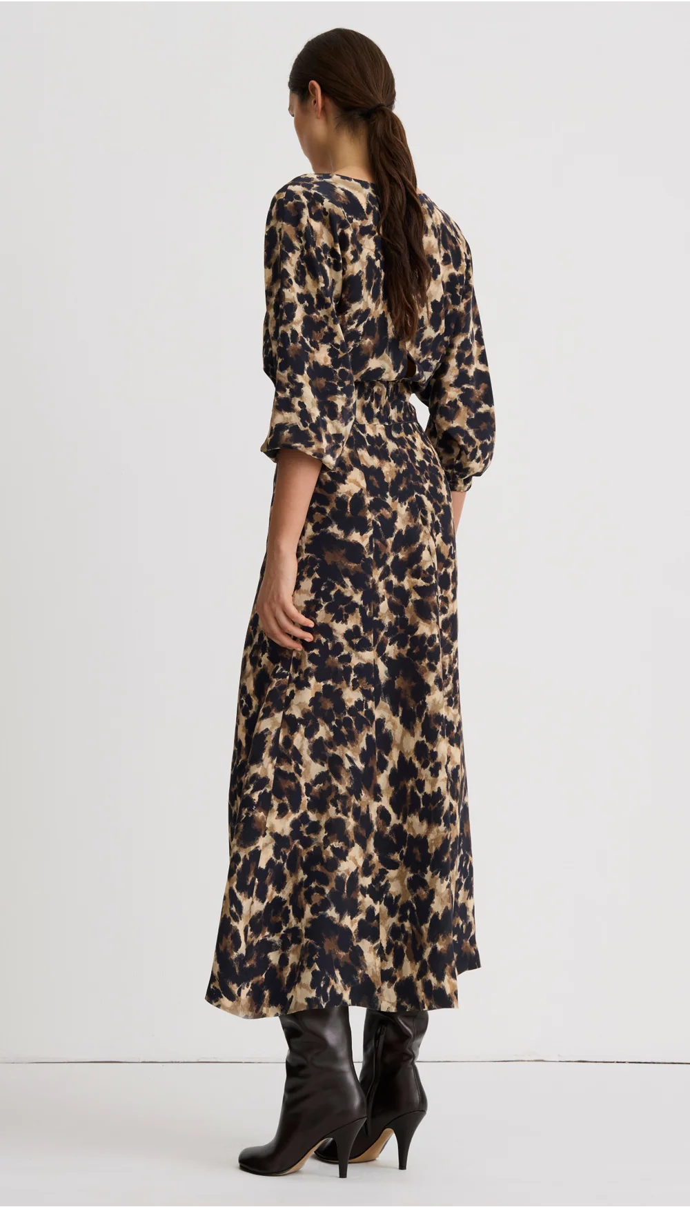 Smythe V-Neck Flounce Dress