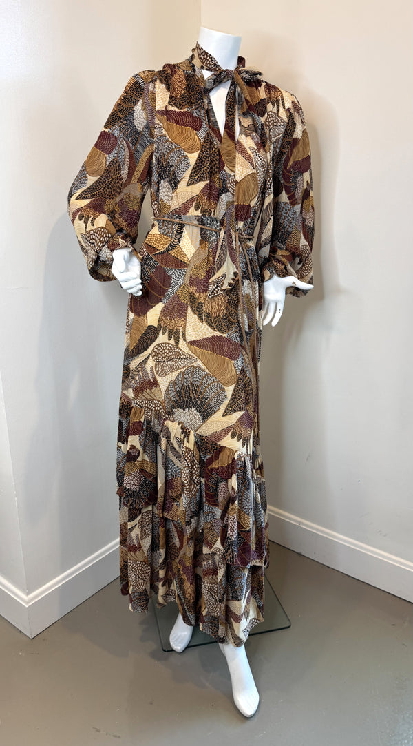 Farm Rio Macaws Long Sleeve Maxi Dress