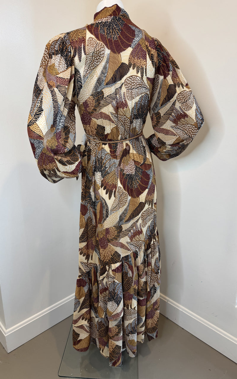 Farm Rio Macaws Long Sleeve Maxi Dress