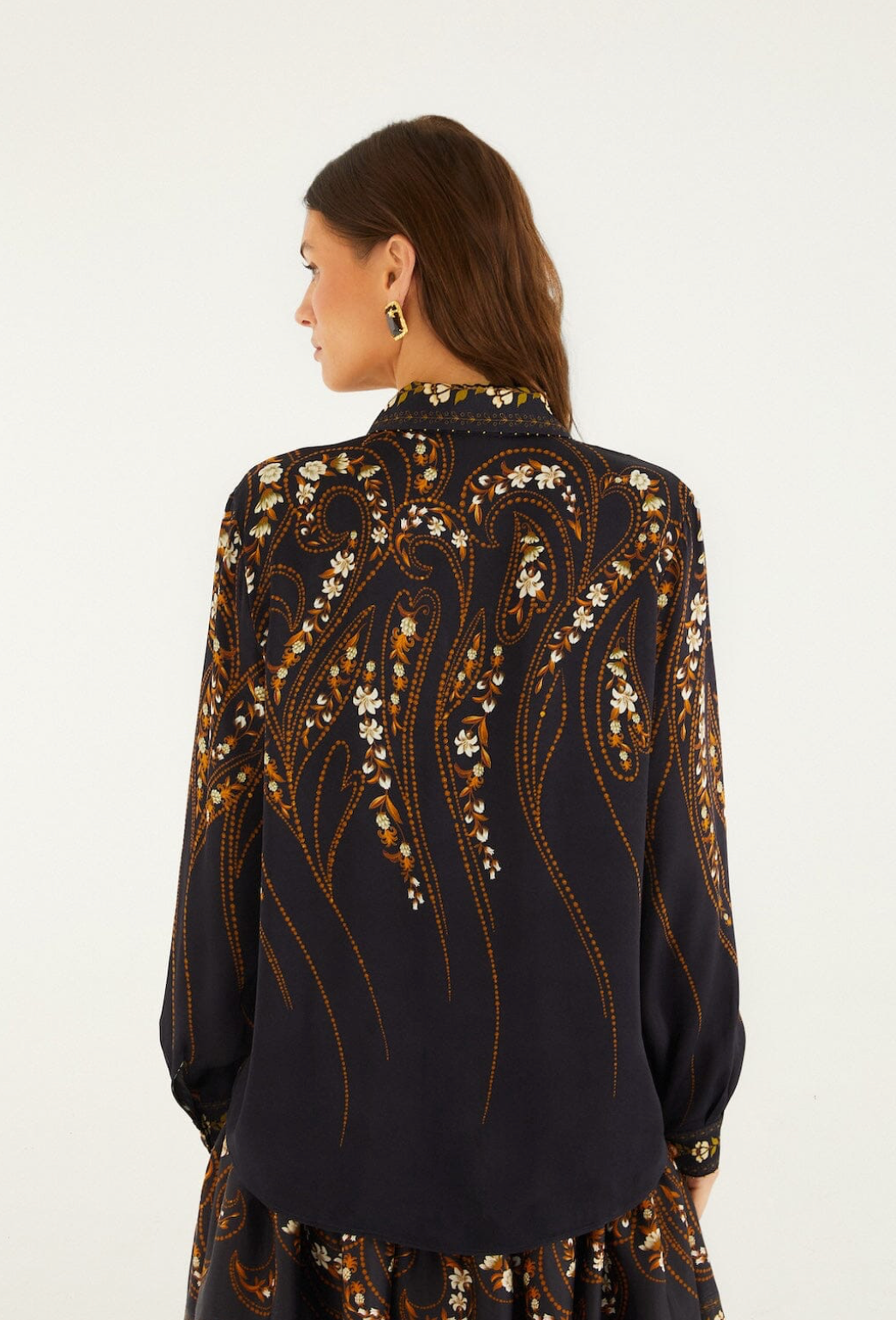 Farm Rio Black Garden Shirt