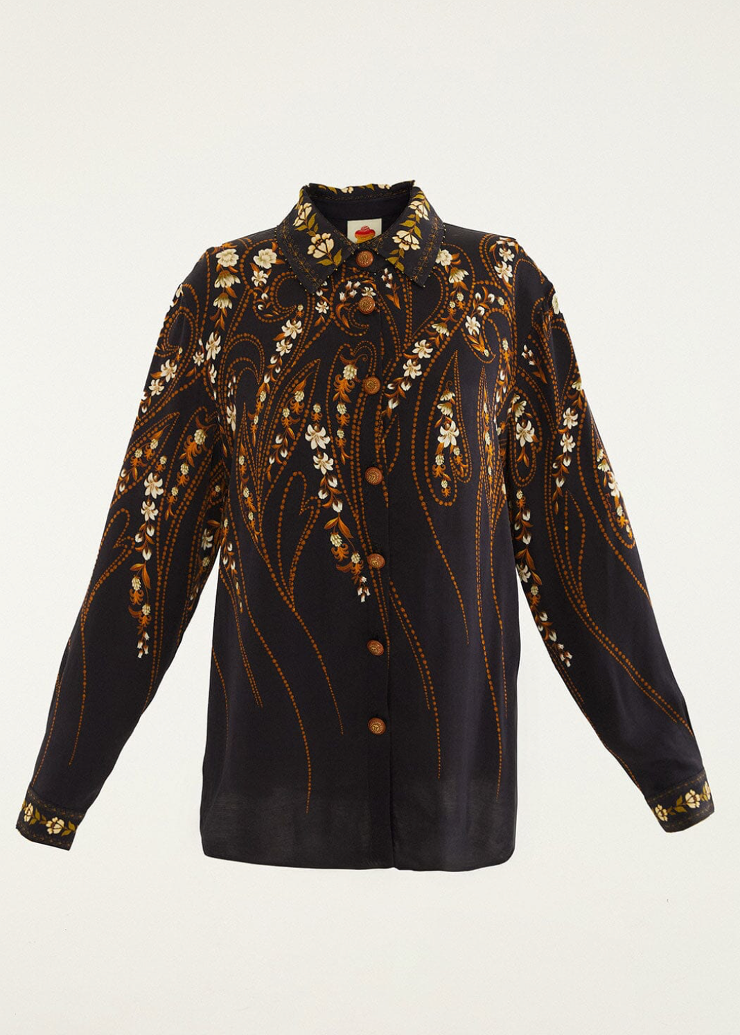 Farm Rio Black Garden Shirt