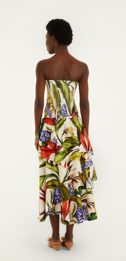 Farm Rio Florart Sand Maxi Dress