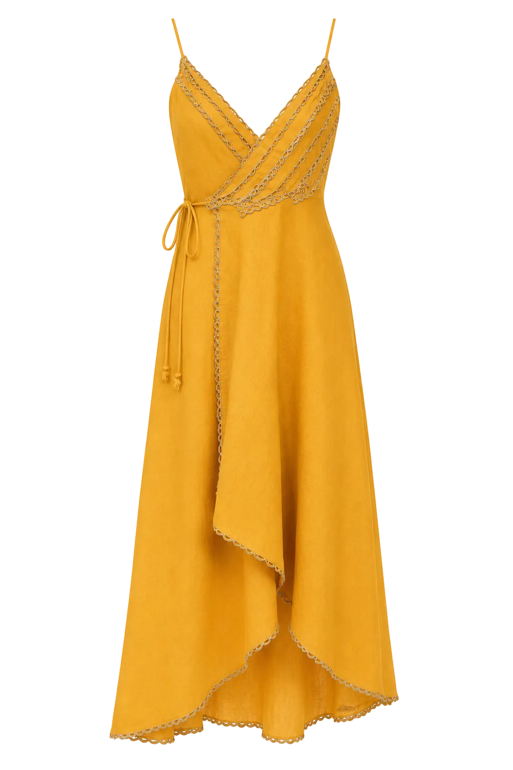 Farm Rio Yellow Bananas Maxi Wrap Dress