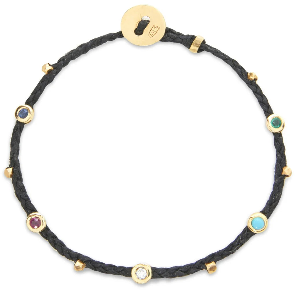 Scosha Gemstone Bezel Charms Bracelet