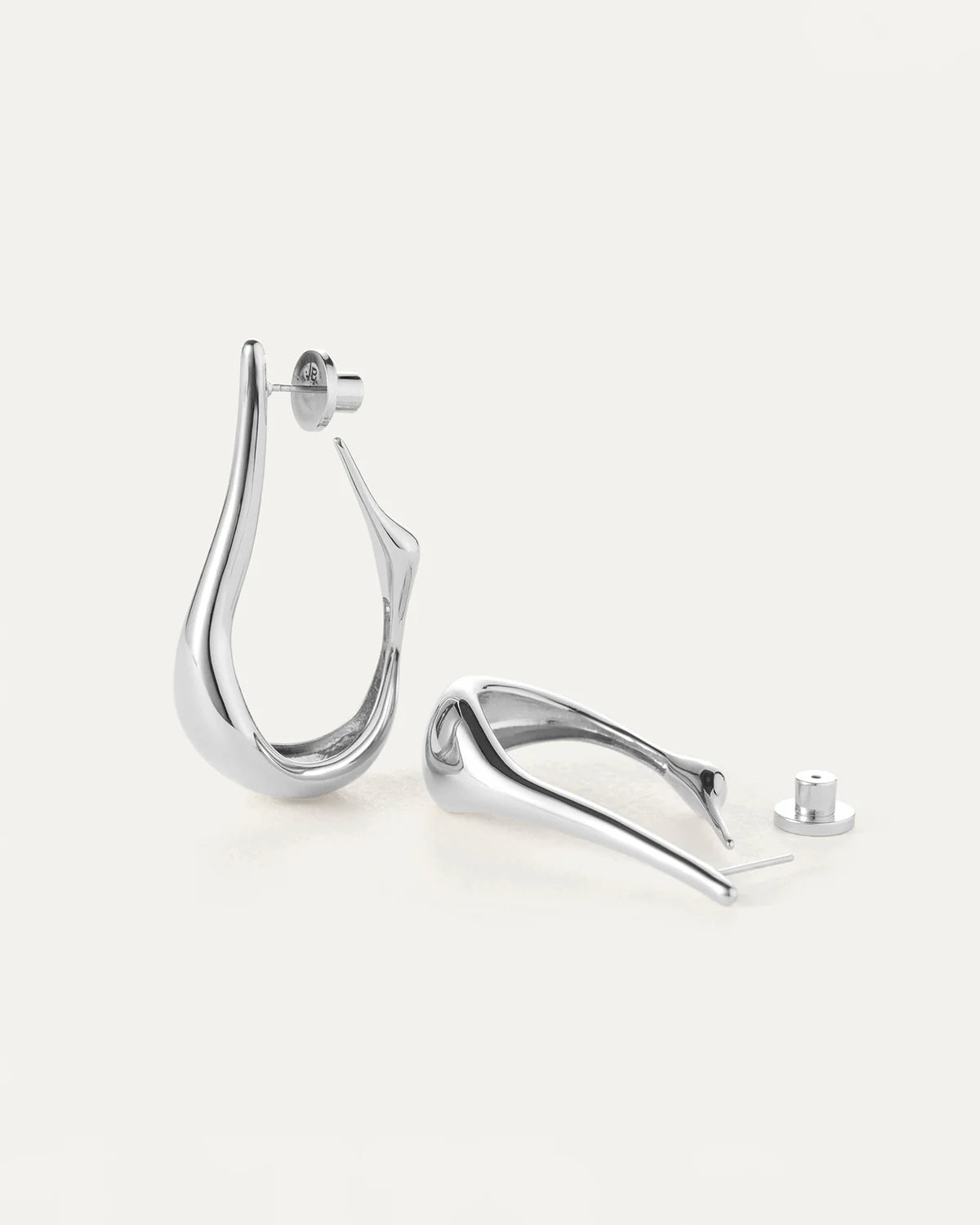Jenny Bird Silver Colette Hoops