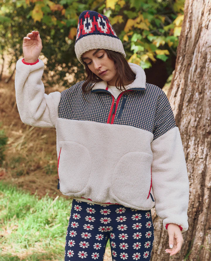 The Great Print-mix Plush Terrain Half Zip