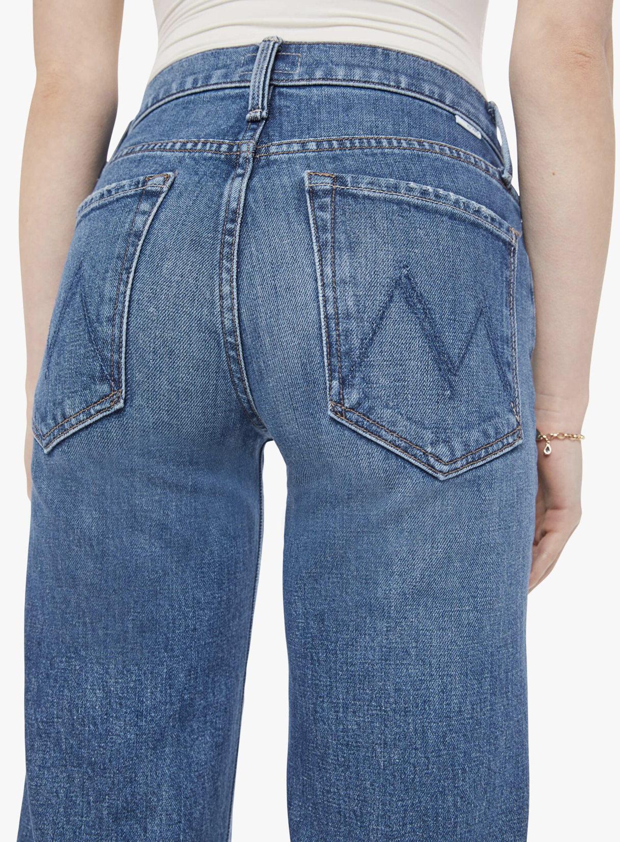 Mother Denim Mid Rise Rambler Zip Ankle