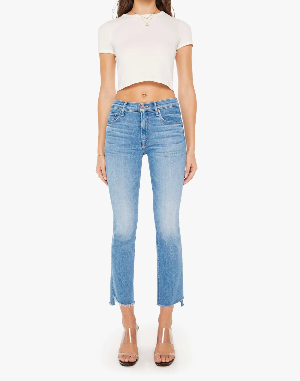 Mother Insider Crop Step Fray