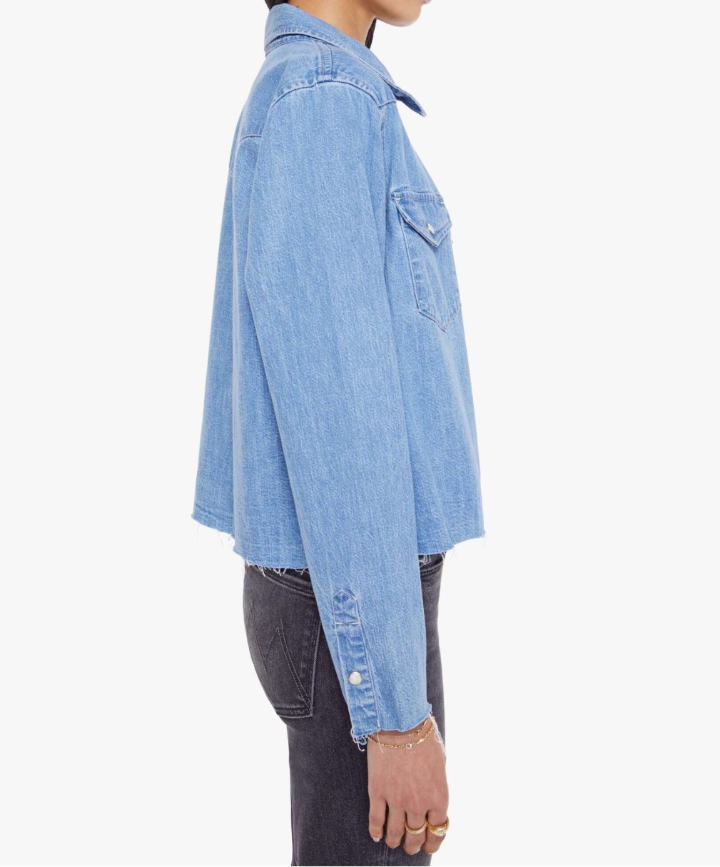 Mother Denim Super Exes Crop Step Fray