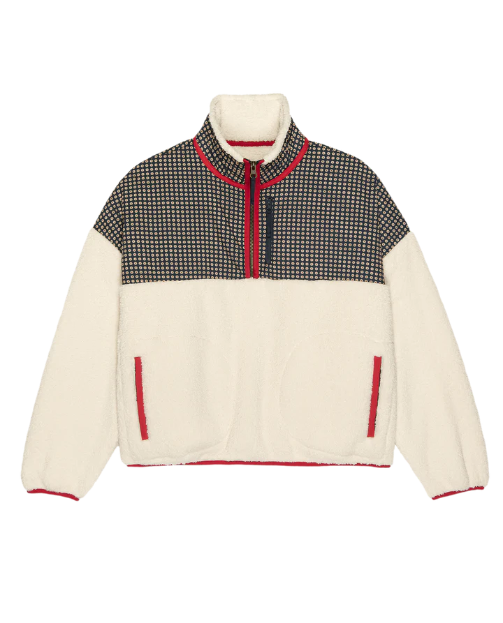 The Great Print-mix Plush Terrain Half Zip