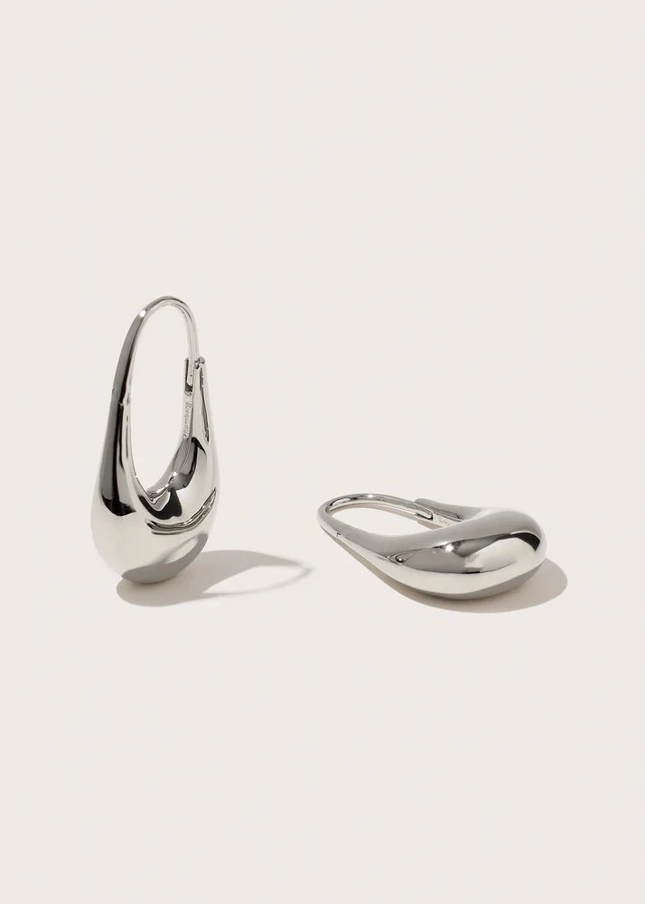 Otiumberg Roscida Silhouette Silver Drop Hoop