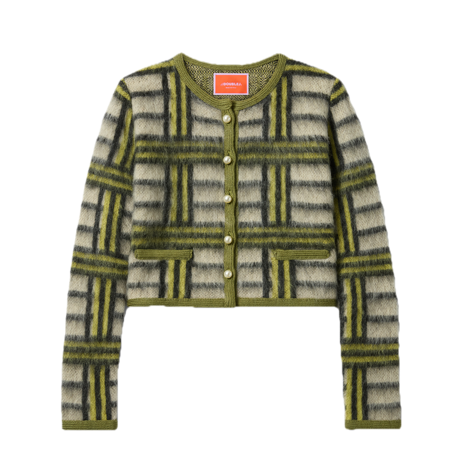 La DoubleJ Check Cardigan