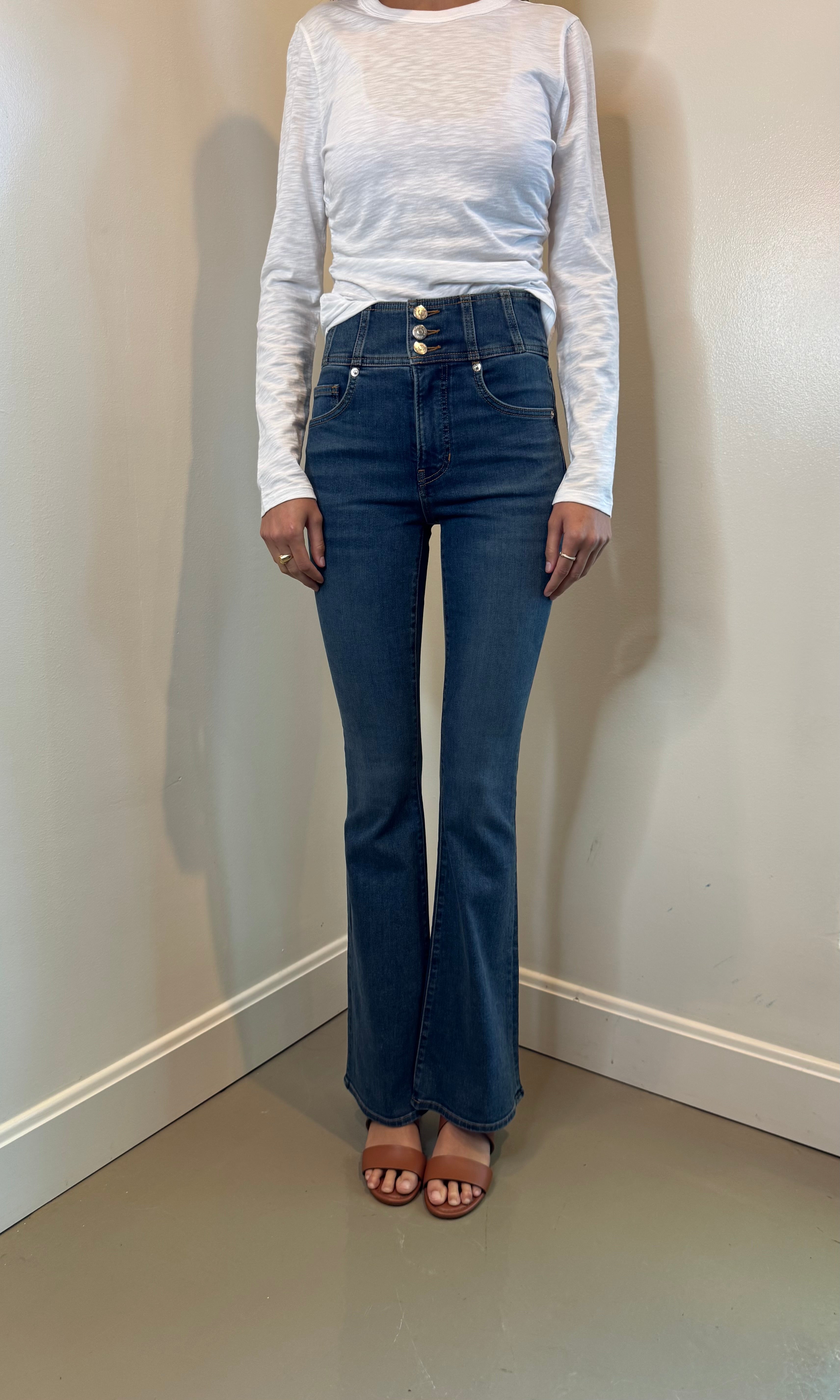 Veronica Beard Beverly High Rise Skinny Flare