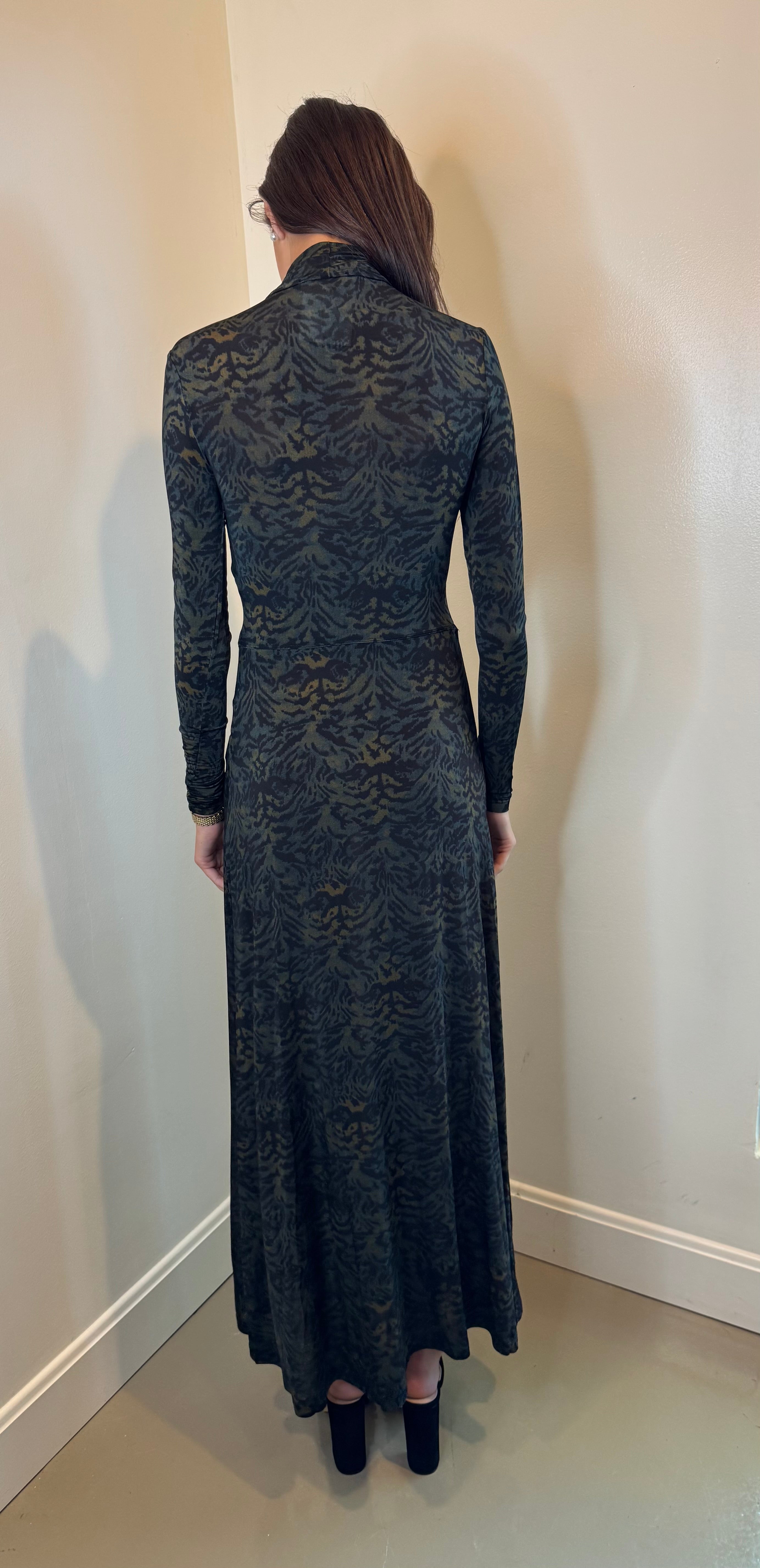 Ulla Johnson Koa Ruched Front Turtleneck Dress