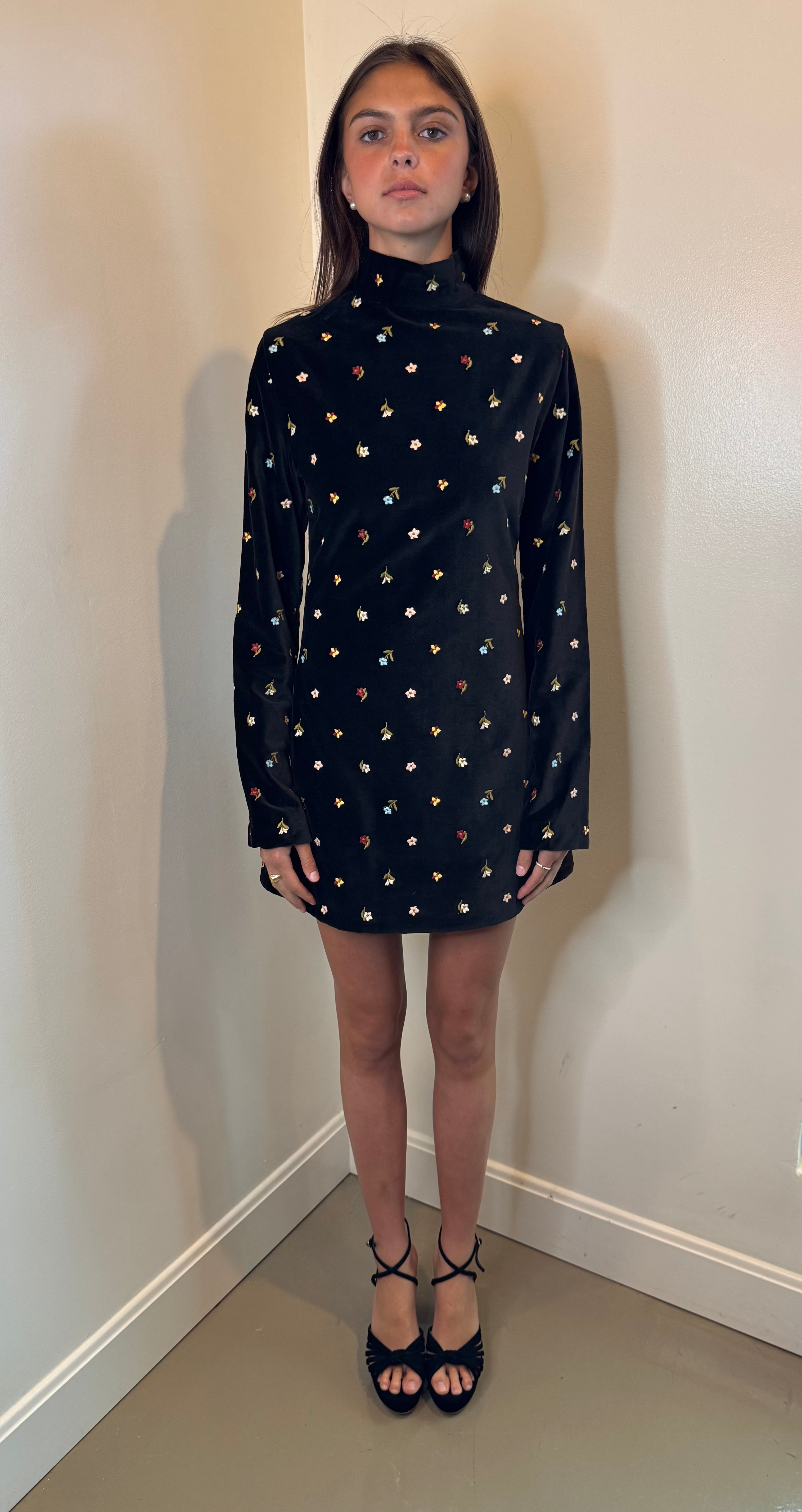Alix of Bohemia Romy Onyx Bouquet Dress