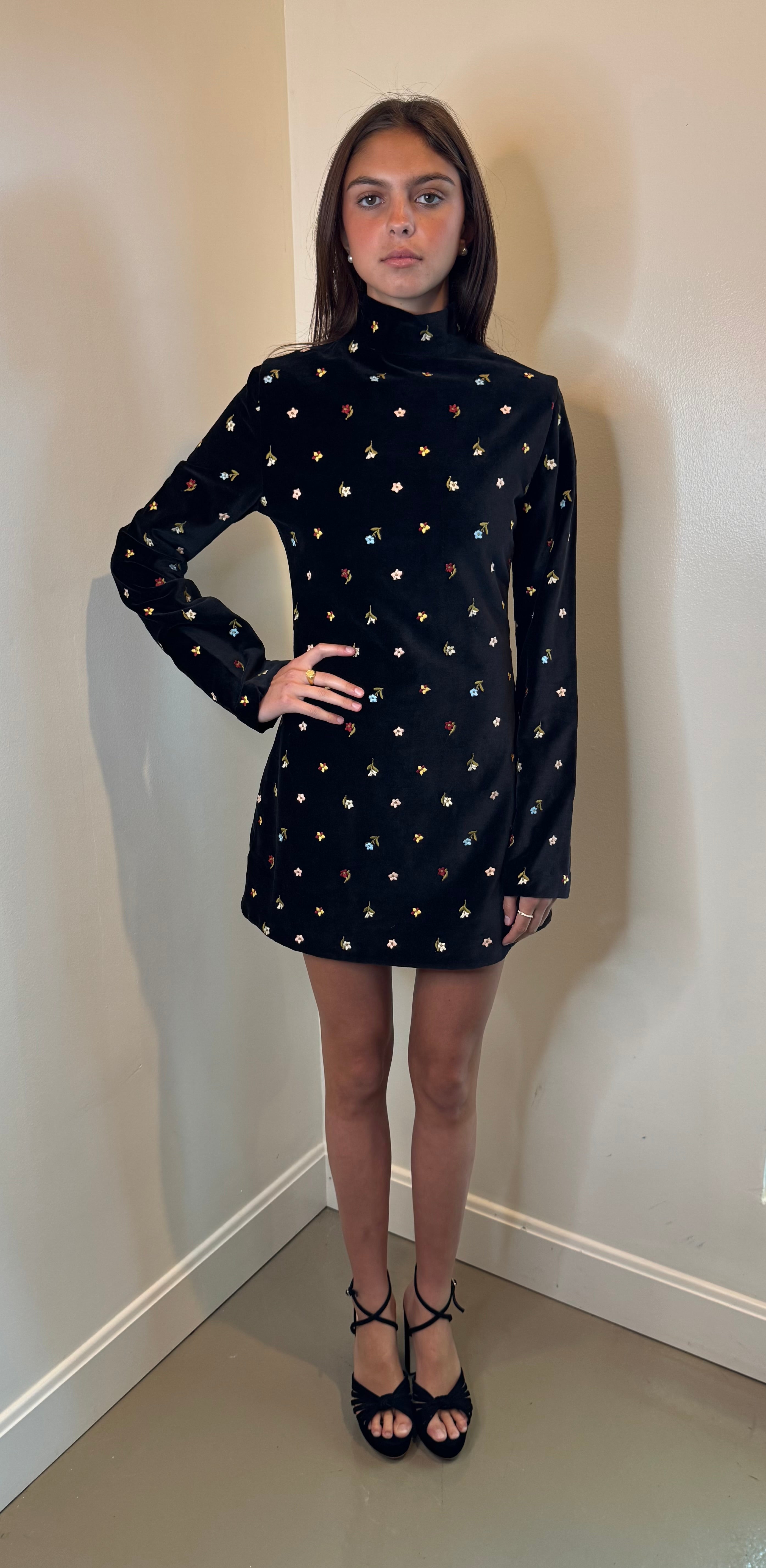 Alix of Bohemia Romy Onyx Bouquet Dress