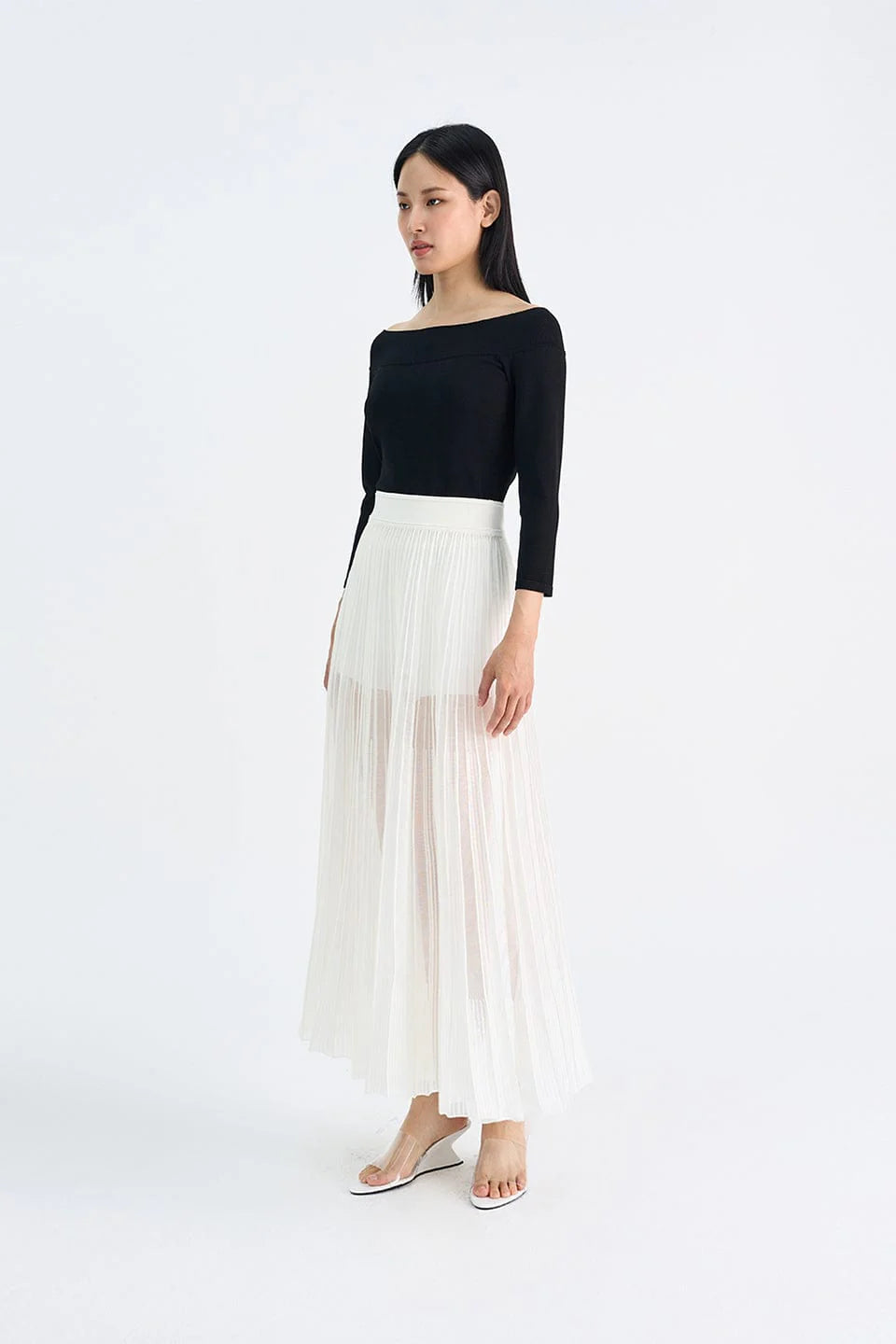 RVN Alba Off-the-Shoulder Knitted Top