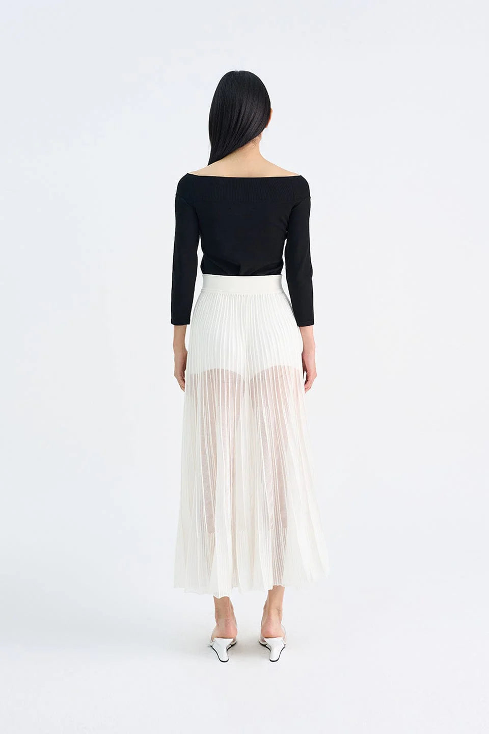 RVN Alba Off-the-Shoulder Knitted Top