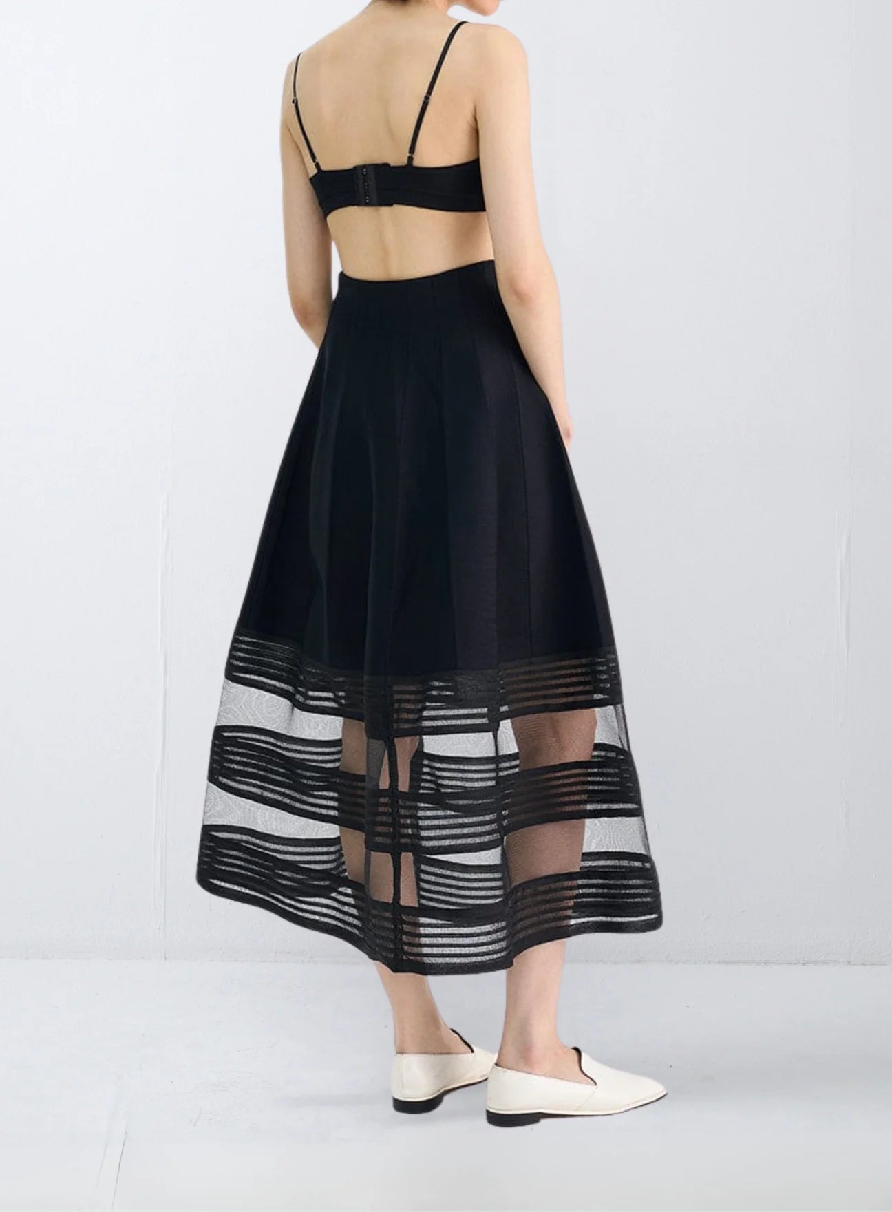 RVN Margot Pick Stitch Knitted Midi Skirt