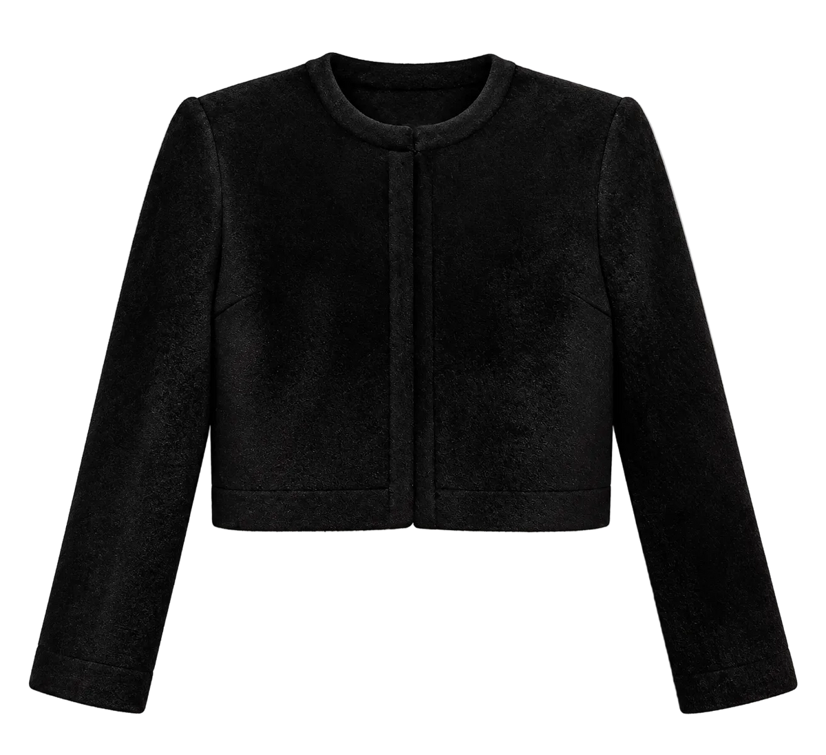 RVN Veya Padded Cropped Velour Cardigan