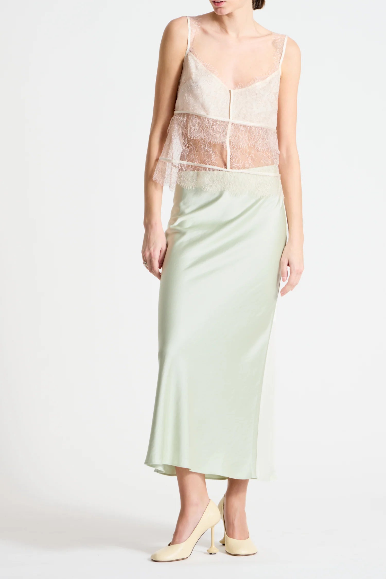 Saint Art Talia Charmeuse Maxi Skirt