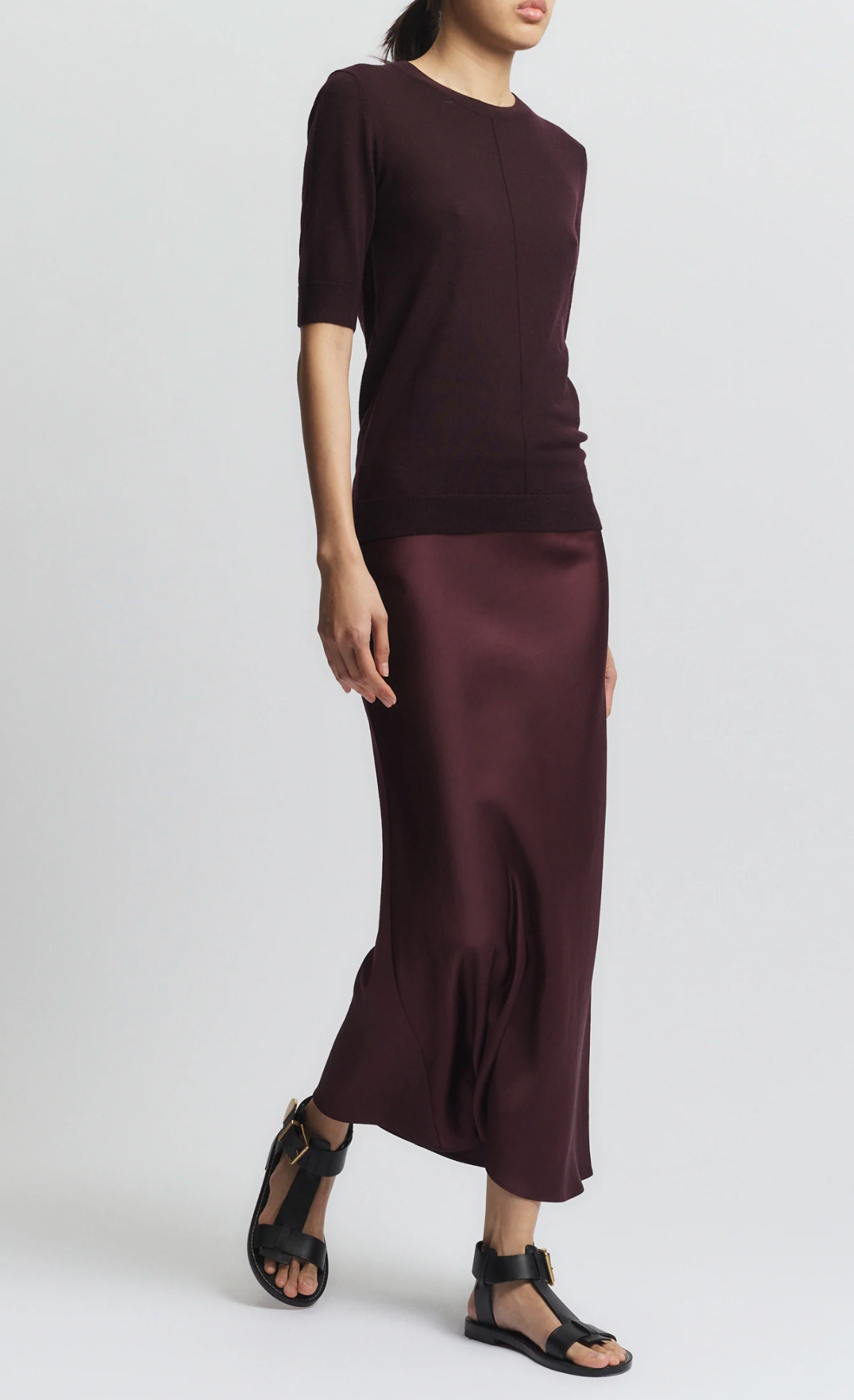 Saint Art Talia Charmeuse Maxi Skirt