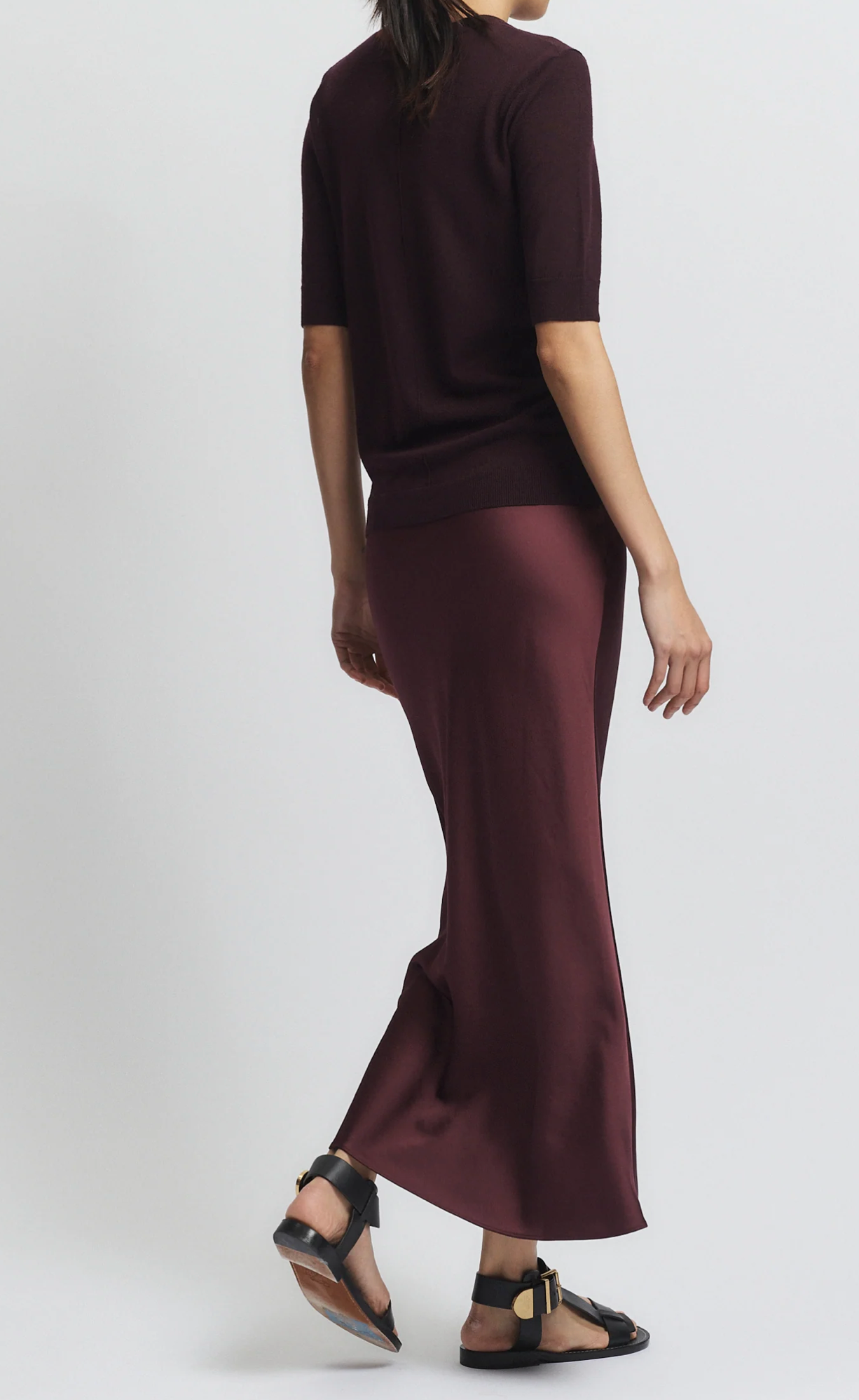 Saint Art Talia Charmeuse Maxi Skirt