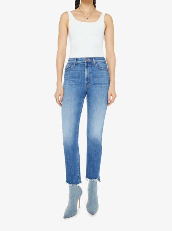Mother Denim HW Rider Ankle Step Fray