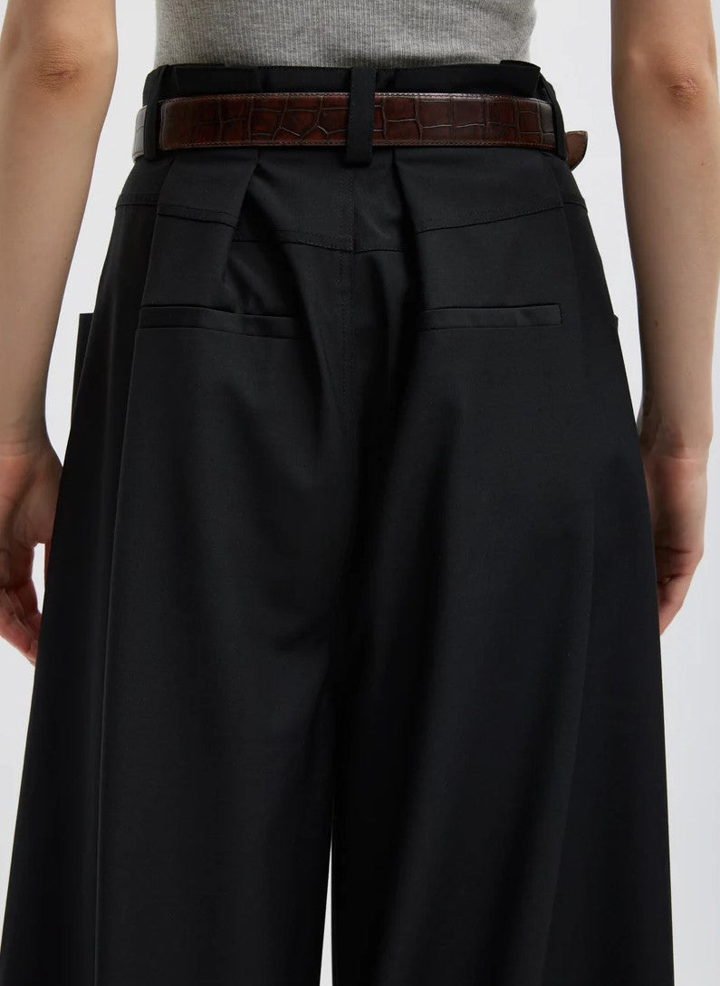 Tibi Tropical Wool Walker Wide Leg Pant