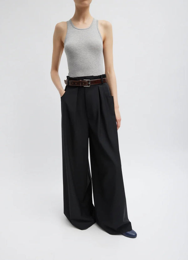 Tibi Tropical Wool Walker Wide Leg Pant