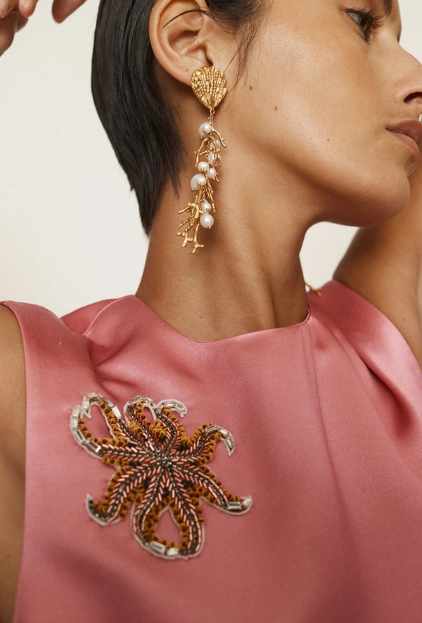 Alemais Reverie Cluster Pear Drop Earrings