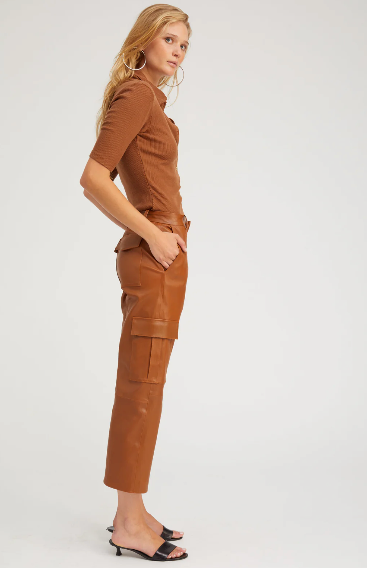 SPRWMN Cropped Baggy Lowrise Cargo Pants
