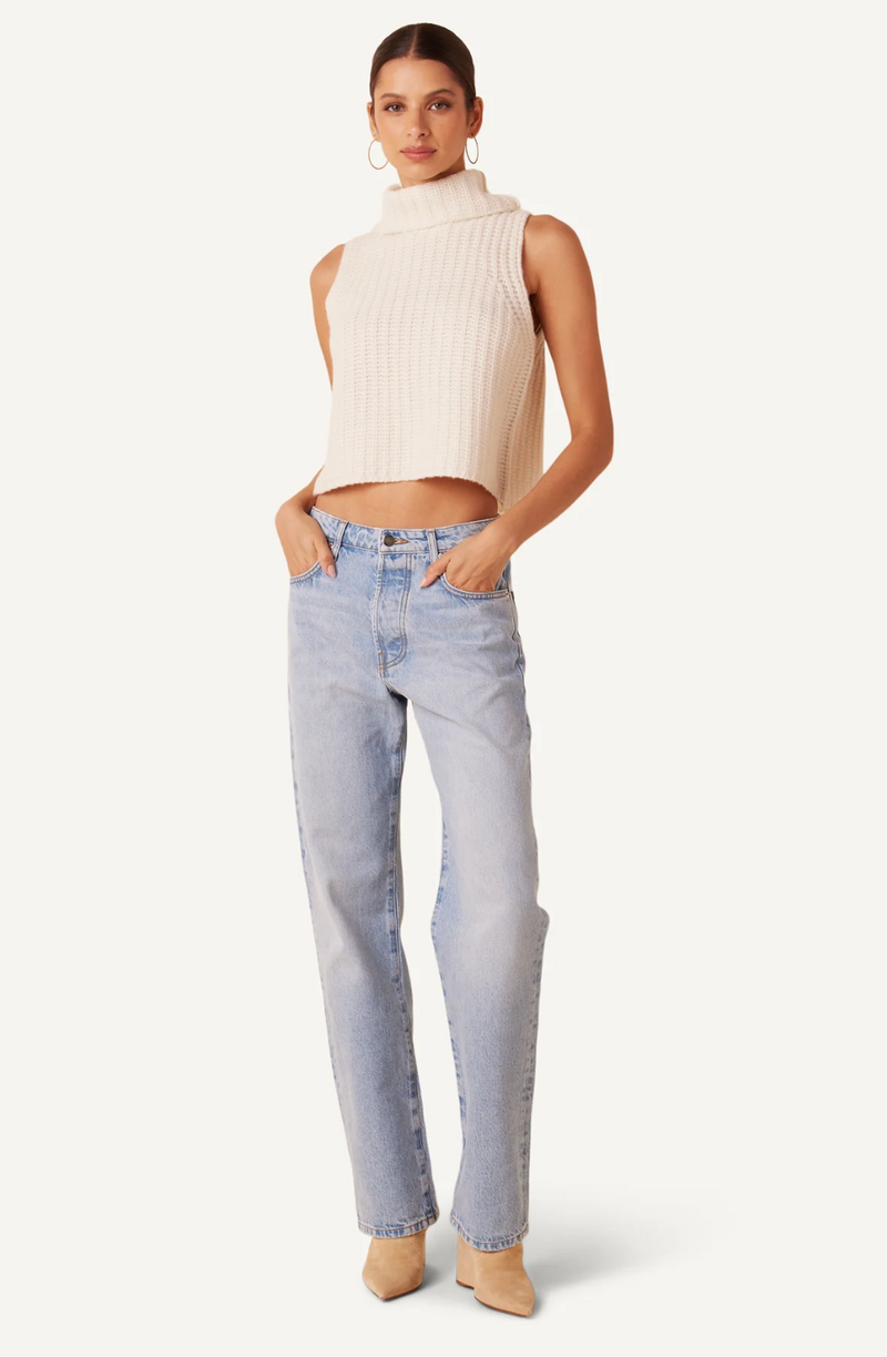 Sablyn Saige Sleeveless Cashmere Turtleneck