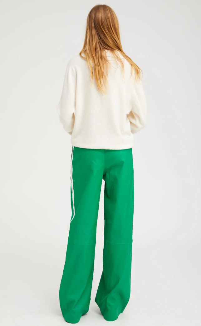 SPRWMN Leather Baggy Athletic Pants