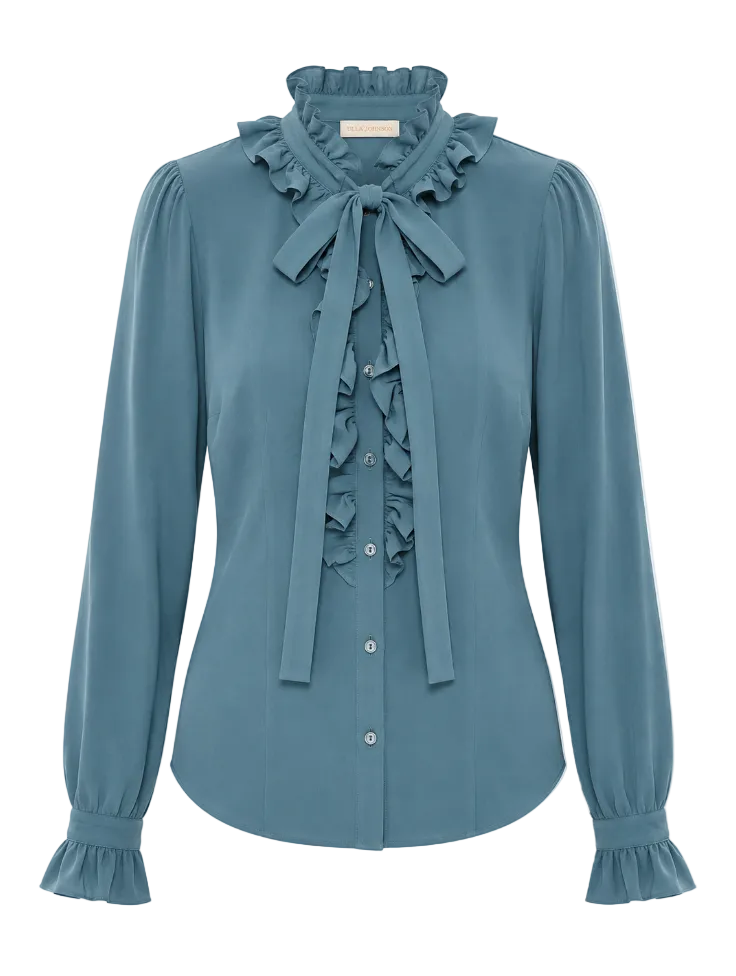 Ulla Johnson Catroux Long Sleeve Silk Blouse