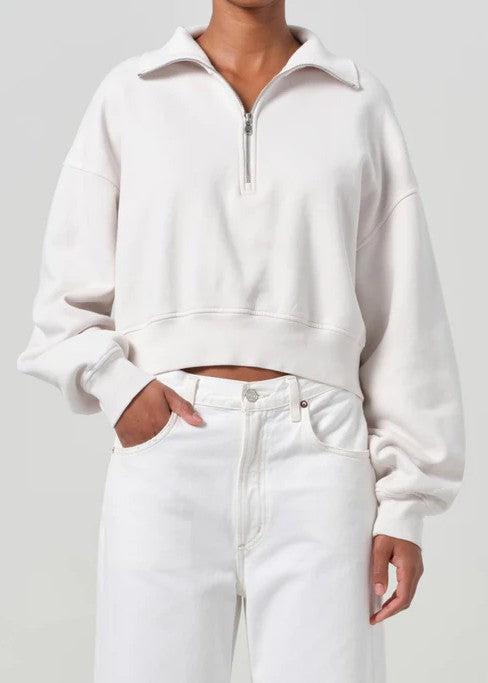 Agolde Bethan Quarter Zip Sweatshirt