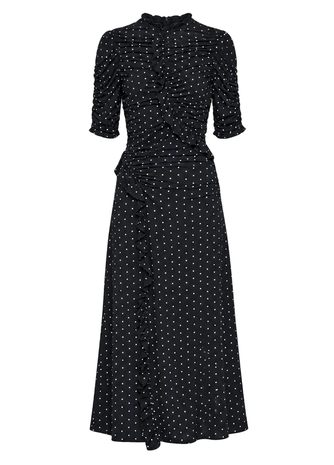 Sea Jeanne Polka Top Ruched Mini Dress