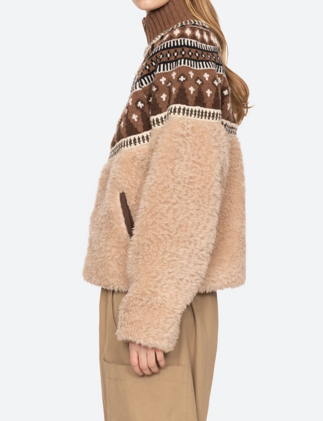 Sea Linea Fair Isle Combo Fleece Jacket