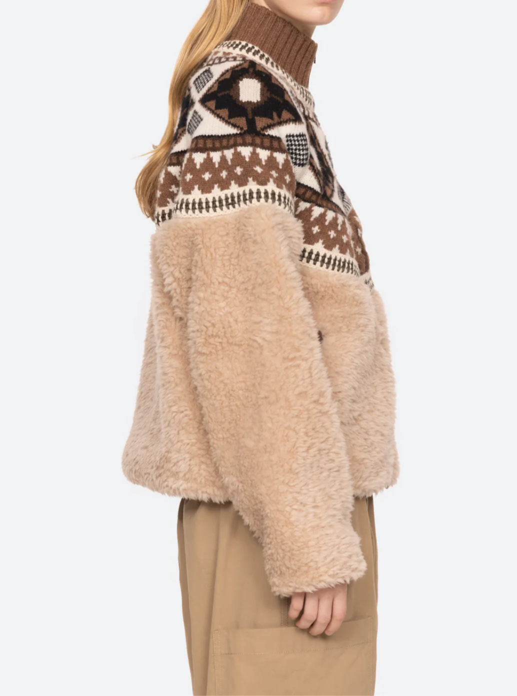 Sea Linea Fair Isle Combo Fleece Jacket