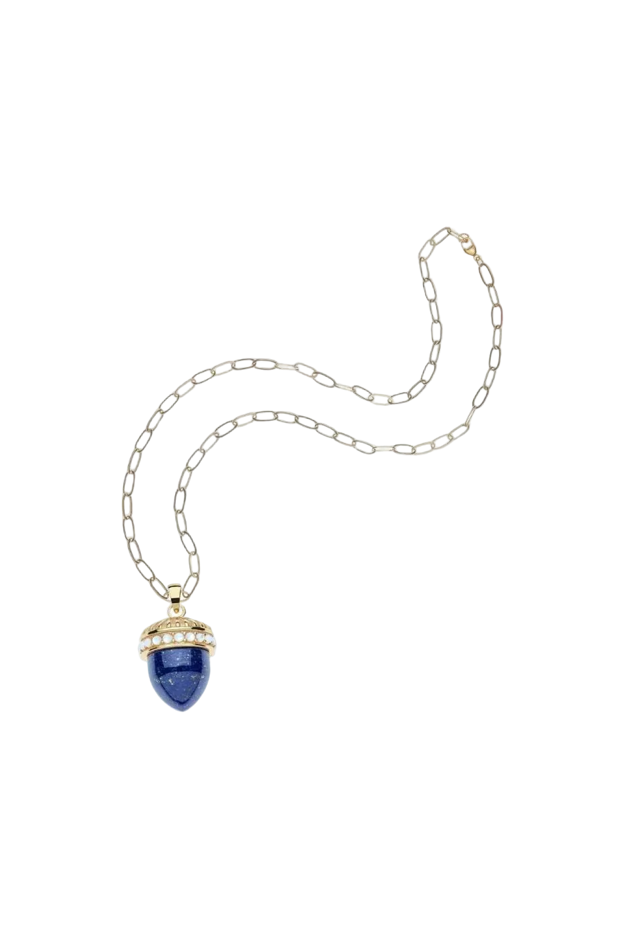 Jane Win Hope Acorn Pendant in Lapis